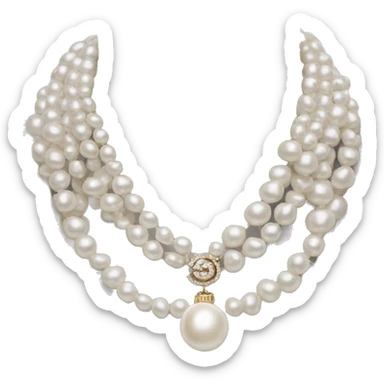 Chanel Pearl necklace  sticker