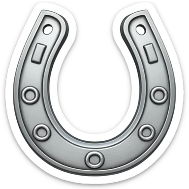 Horseshoe that says good luck  sticker