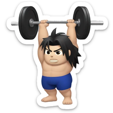 Powerlifter deadlift sasuke sticker