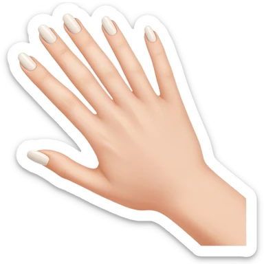 a neat woman's hand without nail art ios style sticker