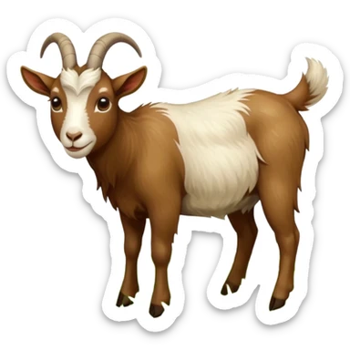 goat in the process of eating grass sticker