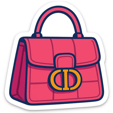pink designer purse sticker