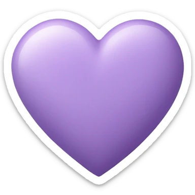 lilac colored heart sticker