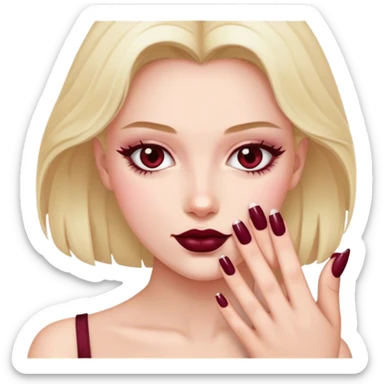  nails Burgundy sticker