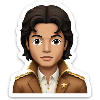 Michael Jackson upper body from waist up sticker
