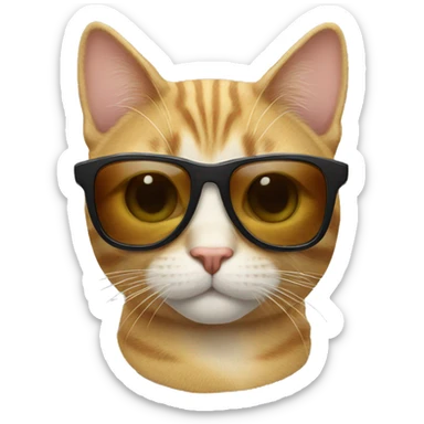 Cat with sunglasses sticker
