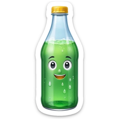 Ice cold sprite in a bottle sticker
