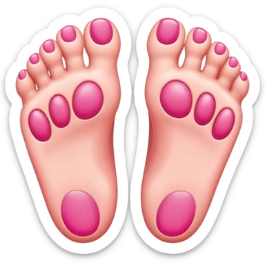 cartoon foot with toes sticker