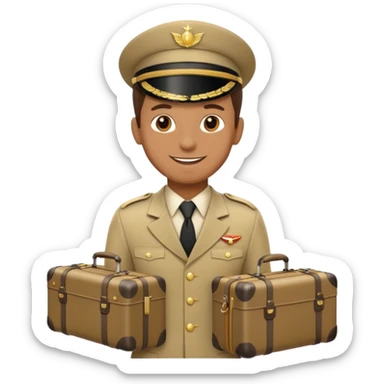bellboy luggage car sticker