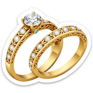 indian engagement ceremony - only show rings sticker
