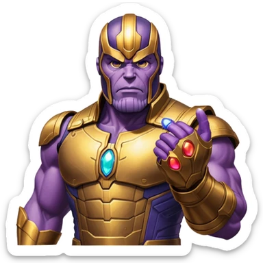 Thanos with Infinity Gauntlet sticker
