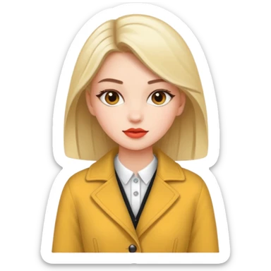  Fashionable dressed girl sticker