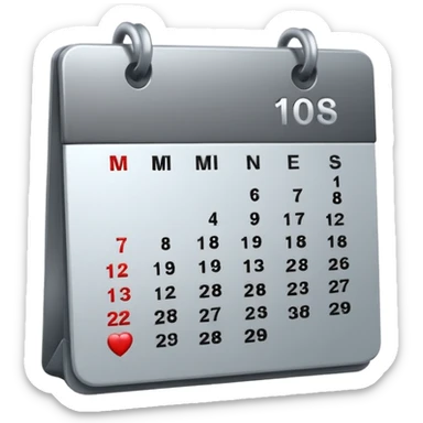 I want to generate a 3d image icon for a calendar sticker
