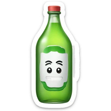 soju bottle sticker