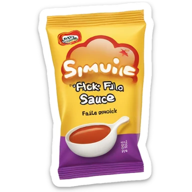 Chick Falia sauce packet sticker