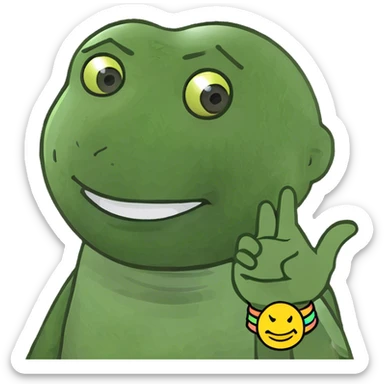 Hand pointing outwards and the emoji saying boi sticker