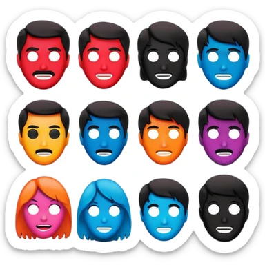 GENERAME   8  ICONOS individuales  TIPO EMOJI SILUETEADOS SIN FONDO   ESTILO RETRO OCHENTERO CON LA TEMATICA DE LA PELICULA  The Evil Dead (Posesión infernal) sticker