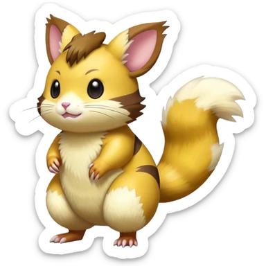 Shiny Furret-Raichu-Hybrid (Full body) sticker