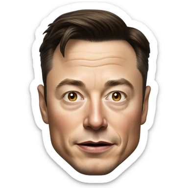 photorealistic elon musk sticker