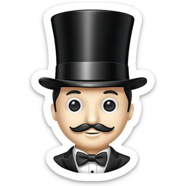 monopoly top hat sticker