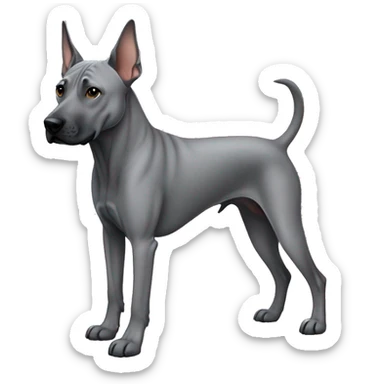 Dog gray Thai Ridgeback full body sticker