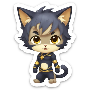 Catboy-Chibi-Sona-Shiny-Fakémon full body sticker