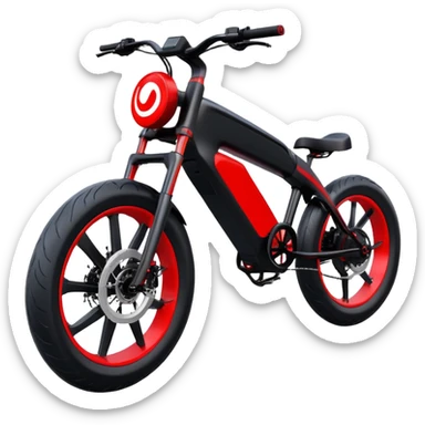 Chinese monster electric bicycle, powerful large e-bike with aggressive styling sticker