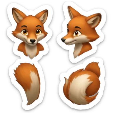 jeune renard sticker