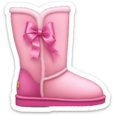 pink uggs with ribbon sticker