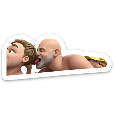 boys enjoying a sunny day sticker