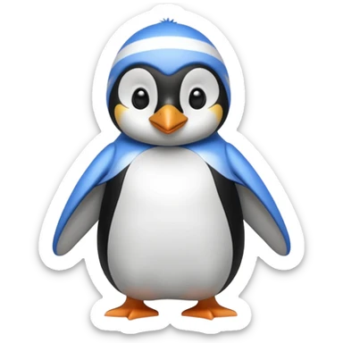 Pinguino con pijama sticker