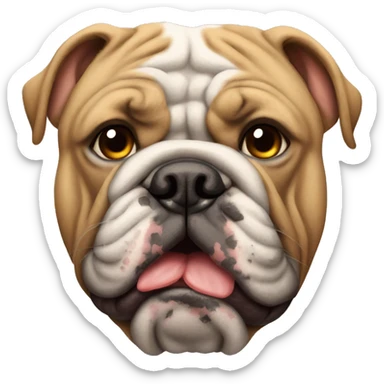 Wrinkly bulldog sticker