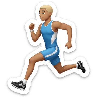 Une personne qui court à la vitesse sticker