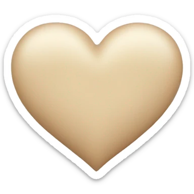 beige heart sticker