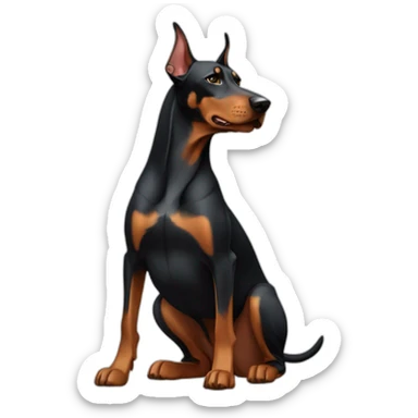 Doberman full body sticker