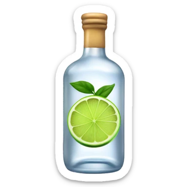 Vodka tonic with a lime and Tito’s bottle sticker