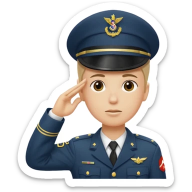 Soldat in uniform der salotiert und den Buchstaben S.A.S auf der Mütze und Uniform sticker