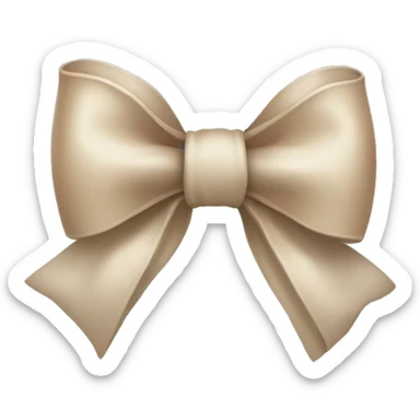 Neutral colored bow sticker