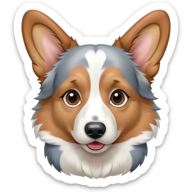 Blue Merle welsh corgi sticker