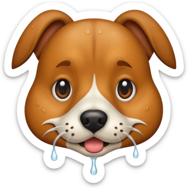 Dog snout with nose and mouth, no eyes sticker