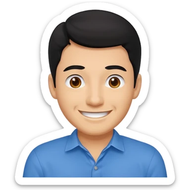 mach mir einen fitness typen der männlichist  mit schwarzen haaren der froh und glücklich ist sticker