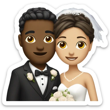 Bride & groom sticker