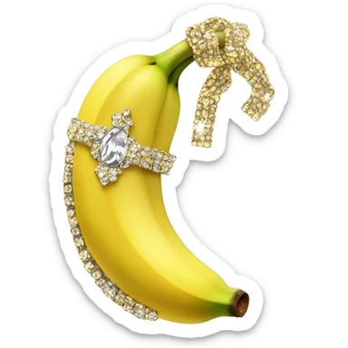 Wealthy banana with bling sticker