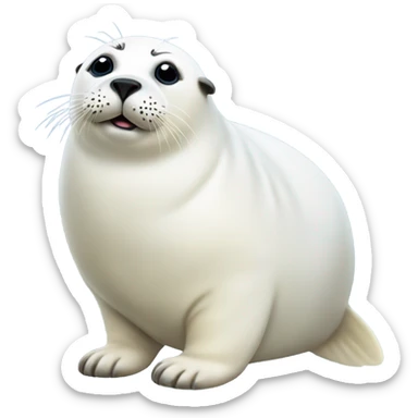 fat harp seal sticker