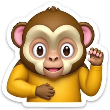 crie o emoji de um macaco rosa sticker