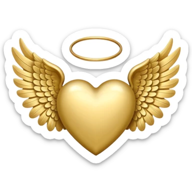 heart with angel wings sticker