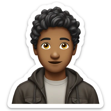 21 year old Indian boy with graphic pen sticker