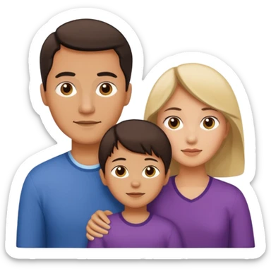 family emoji 3 people amwf sticker