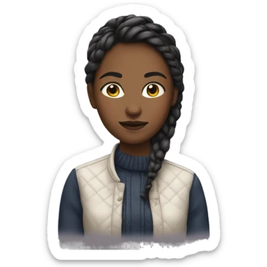 A girl with Stockholm style clothes sticker