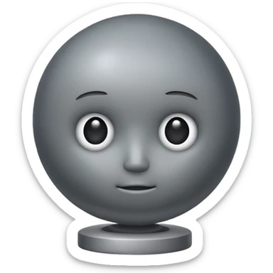 The figure  gray big shpere head with cylindrical  body  sticker